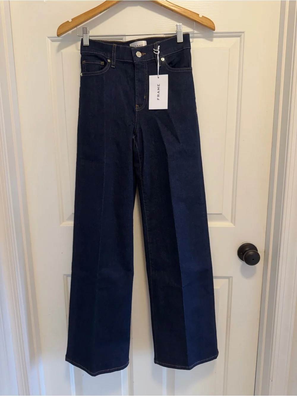 Frame Le Slim Palazzo Jeans Wide Leg Rinse Size 28